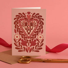 Load image into Gallery viewer, Printer Johnson Greeting Card - Paper Cut Heart