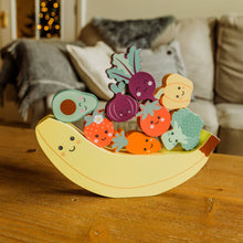 Load image into Gallery viewer, Happy Wooden Veggies & Friends Balancing Game