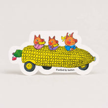 Load image into Gallery viewer, Corn on the Cob Car - Die-cut Card by Richard Scarry