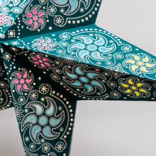 Load image into Gallery viewer, Paper Star Lantern - Firework Teal