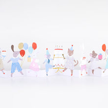 Load image into Gallery viewer, Meri Meri Concertina Birthday Card - Animal Party