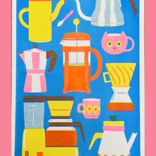 Load image into Gallery viewer, Naomi Wilkinson Riso Print A3 - Coffee Pot