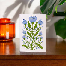 Load image into Gallery viewer, Maz Leyden Greetings Card - Blue Poppies
