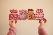 Load image into Gallery viewer, East End Press Concertina Greeting Card - Birthday Cake