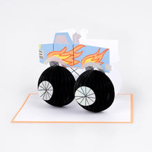 Load image into Gallery viewer, Meri Meri Honeycomb Birthday Card - Monster Truck