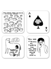Load image into Gallery viewer, Funny Gift - Pack of 4 Coasters (DSBOX09) by David Shrigley