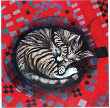 Load image into Gallery viewer, Driftwood Design Greeting Card- Sleeping Cat
