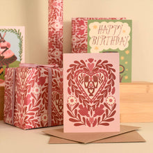 Load image into Gallery viewer, Printer Johnson Greeting Card - Paper Cut Heart