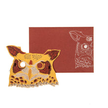 Load image into Gallery viewer, Owl Mask Greeting Card by East End Press