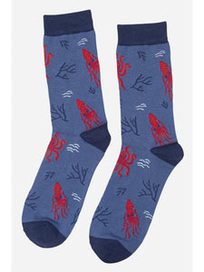 Men’s Bamboo Socks - Octopus and Squid by Sock Talk