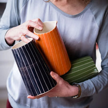 Load image into Gallery viewer, Musango Pitcher Sgrafitto Stripe - Tangerine