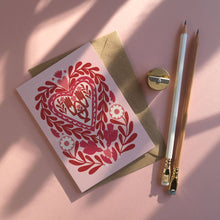 Load image into Gallery viewer, Printer Johnson Greeting Card - Paper Cut Heart