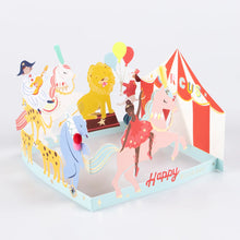 Load image into Gallery viewer, Meri Meri Concertina Birthday Card - Circus