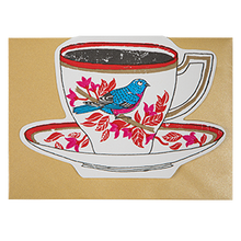Load image into Gallery viewer, Birdy Tea Cup - Cut-out Cards