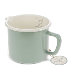 Load image into Gallery viewer, Enamel Measuring Jug 1 Ltr - Pistachio Green