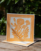 Load image into Gallery viewer, Arven Hand Printed Greetings Card - Marigold