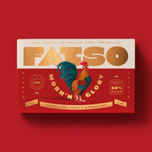 Load image into Gallery viewer, Fatso 150g - 60% Dark Chocolate Vegan Chunky Bar - Morning Glory