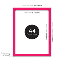 Load image into Gallery viewer, A4 Picture Frame - Bright Pink