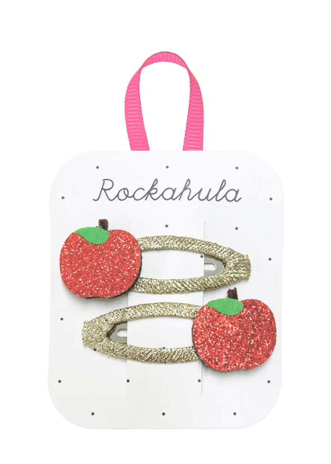 Rosy Red Apple Hair Clips by Rockahula Kids