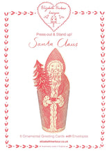 Load image into Gallery viewer, Elizabeth Harbour Press-Out & Stand Up Christmas Cards - Santa Claus - Pack Of 8