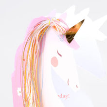 Load image into Gallery viewer, Meri Meri Shaped Birthday Card - Unicorn