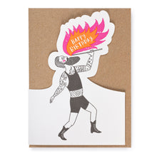 Load image into Gallery viewer, Happy Birthday Fire Breather Cut-out Card