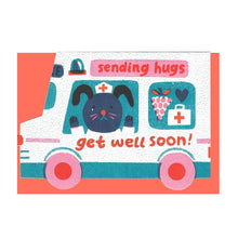 Load image into Gallery viewer, Die Cut Card - Get Well Soon Van