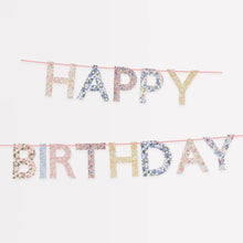 Load image into Gallery viewer, Meri Meri Liberty Print Garland - Happy Birthday