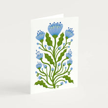 Load image into Gallery viewer, Maz Leyden Greetings Card - Blue Poppies