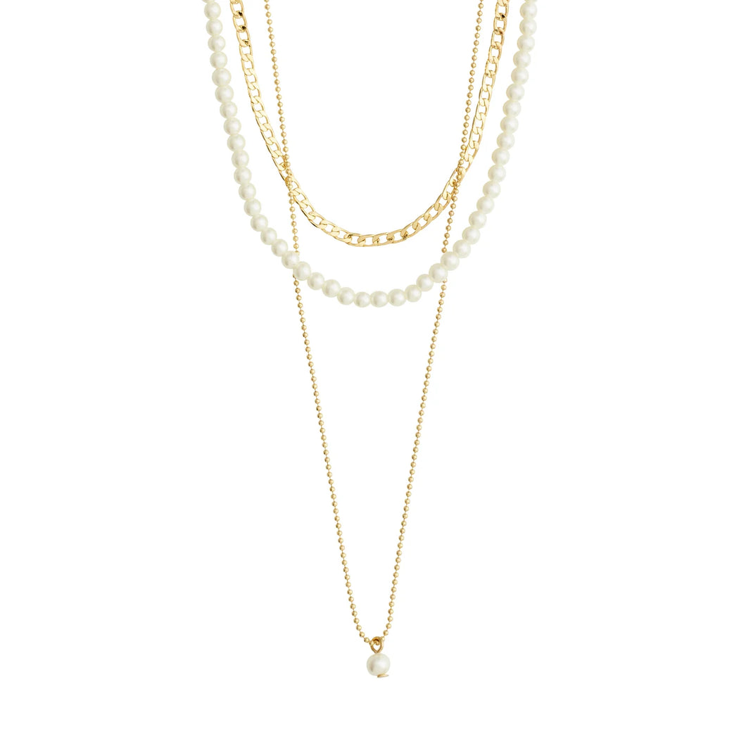 BAKER Necklace 3-in-1 Gold-Plated by Pilgrim