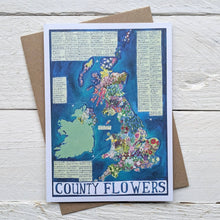 Load image into Gallery viewer, UK County Flowers Large Greetings Card