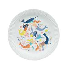 Load image into Gallery viewer, Make Waves Mermaid Paper Plates - 8 Pack by Talking Tables