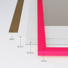 Load image into Gallery viewer, A5 Picture Frame With mount for A6 - Bright Pink