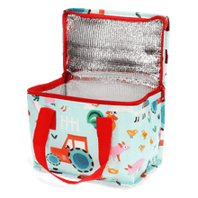 Load image into Gallery viewer, Insulated Lunch Bag - Farmyard Blue