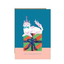 Load image into Gallery viewer, Cat With Present Birthday Card by Hutch Cassidy
