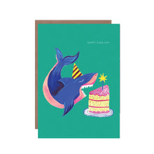 Load image into Gallery viewer, Shark And Cake - Birthday Card by Hutch Cassidy
