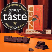 Load image into Gallery viewer, Fatso 150g - 60% Dark Chocolate Vegan Chunky Bar - Morning Glory