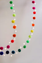 Load image into Gallery viewer, Rainbow Pom Pom Fairy Light Chain