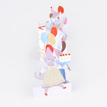 Load image into Gallery viewer, Meri Meri Concertina Birthday Card - Animal Party