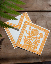 Load image into Gallery viewer, Arven Hand Printed Greetings Card - Marigold