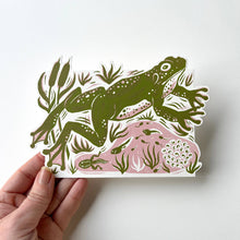 Load image into Gallery viewer, Die-Cut Greetings Card - Jumping Frog