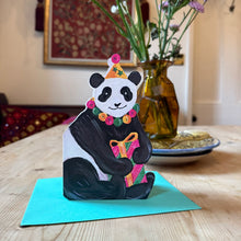 Load image into Gallery viewer, Party Panda Die-Cut Card by Hutch Cassidy
