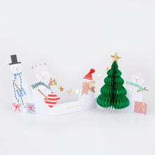 Load image into Gallery viewer, Meri Meri Concertina Christmas Card - Snowman Family