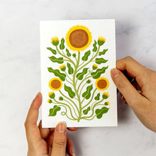 Load image into Gallery viewer, Maz Leyden Greetings Card - Sunflowers