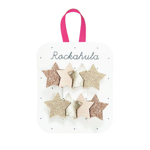 Frosted Shimmer Star Glitter Hair Clips by Rockahula Kids