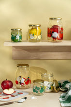 Load image into Gallery viewer, MOOMIN | Glass Kitchen Jar With Screw Top Lid | Joyful Apples | 0.5L