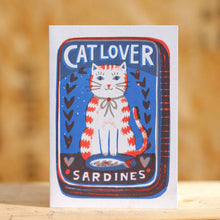 Load image into Gallery viewer, Greetings Card - Cat Lover Sardines