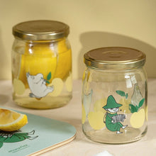 Load image into Gallery viewer, MOOMIN | Glass Kitchen Jar With Screw Top Lid | Joyful Apples | 0.5L