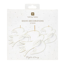 Load image into Gallery viewer, Dove Hanging Decorations Set Of 3 by Taking Tables