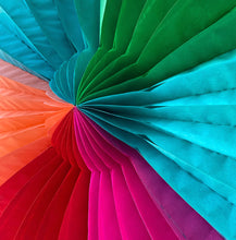Load image into Gallery viewer, Large Paper Fan Multi Colour